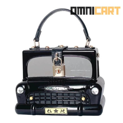 ENJOININ 2024 Black Car Shape Women's Handbag - OmniCart