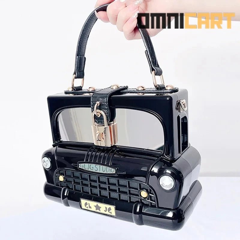 ENJOININ 2024 Black Car Shape Women's Handbag - OmniCart