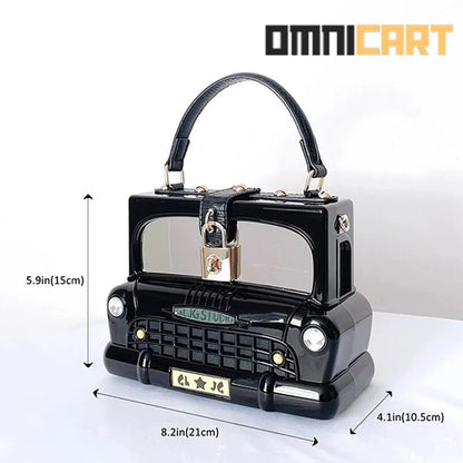 ENJOININ 2024 Black Car Shape Women's Handbag - OmniCart