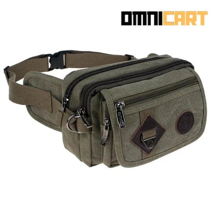 Meiyashidun 2024 High-Quality Casual Canvas Messenger Waist Packs - OmniCart