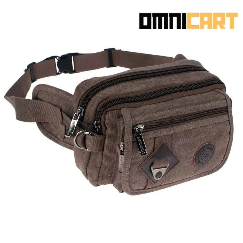 Meiyashidun 2024 High-Quality Casual Canvas Messenger Waist Packs - OmniCart