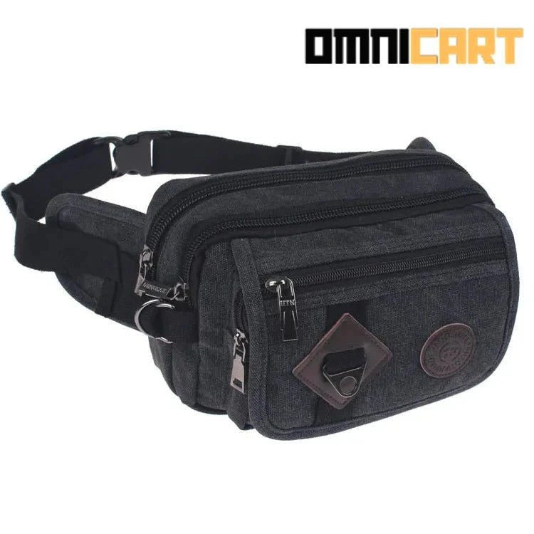 Meiyashidun 2024 High-Quality Casual Canvas Messenger Waist Packs - OmniCart