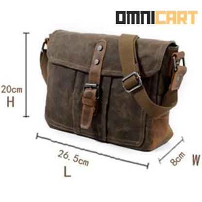 Omnicart Waterproof Canvas Men's Crossbody Shoulder Bag - OmniCart